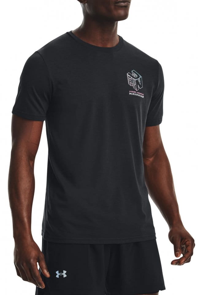 T-shirt Under Armour UA RUN GRADIENT GRID SS-BLK