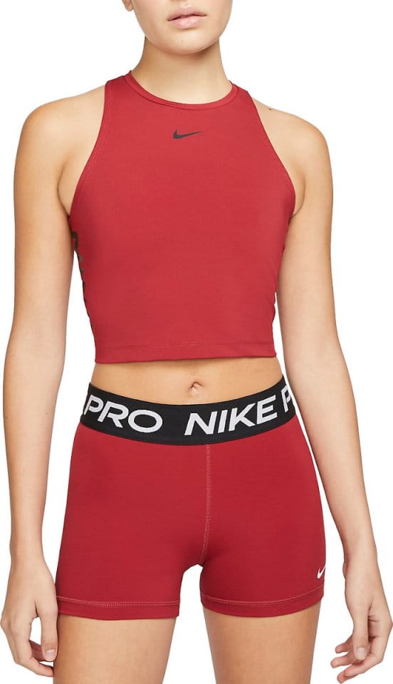 top Nike Pro Dri-FIT Women’s Cropped Graphic Tank